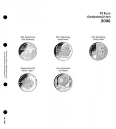Lindner 1108 D08 Voordrukblad 10 Euro munten Duitsland 2008 incl. K2 blad Oferta