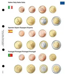Lindner 1108-7 Voordrukblad Italie, Spanje en Portugal + K8 muntblad Tylko dziś
