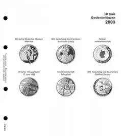 Niska cena Lindner 1108 D03 Voordrukblad 10 Euro munten Duitsland 2003 incl. K2 blad