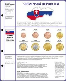 Tani Lindner 8450-19 voordrukblad + muntenblad 3 series munten van Slowakije
