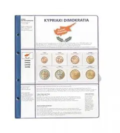 Ostatnia szansa Lindner 8450-18 voordrukblad + muntenblad 3 series munten van Cyprus