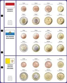 Wyprzedaż Lindner 8450-13 voordrukblad + muntenblad Monaco, San Marino en Vatikaan