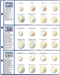 Lindner 8450-10 voordrukblad + muntenblad Oostenrijk, Portugal en Spanje Oferta limitowana