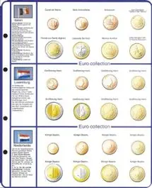 Najlepsza cena Lindner 8450-7 voordrukblad + muntenblad Italie, Luxemburg en Nederland