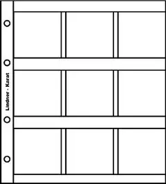 Lindner K9 Karat muntenblad (5x) + witte schutbladen Autentyczny