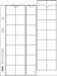 Lindner MU35 muntenblad 35 vaks incl. zwarte tussenbladen (5x) Promocja