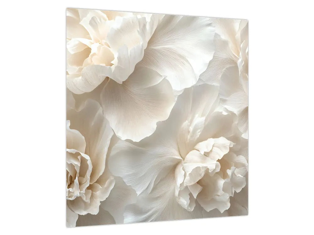 Schilderij - Delicate pioenen Premium