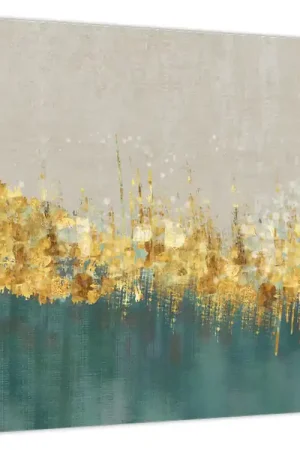 Schilderij - Textuur met gouden decoratie Wysoka jakość