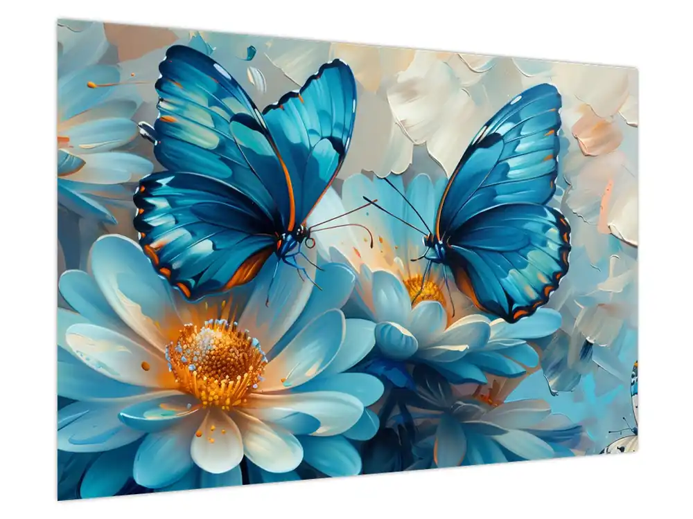 Szybka dostawa Schilderij - Blauwe vlinders
