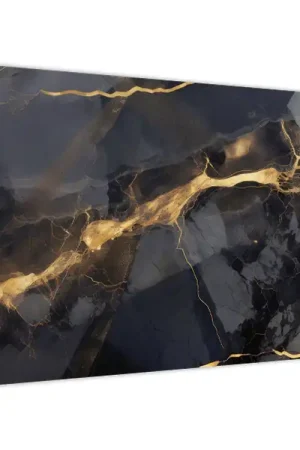 Schilderij - Zwart - goudkleurig decor Szybka dostawa