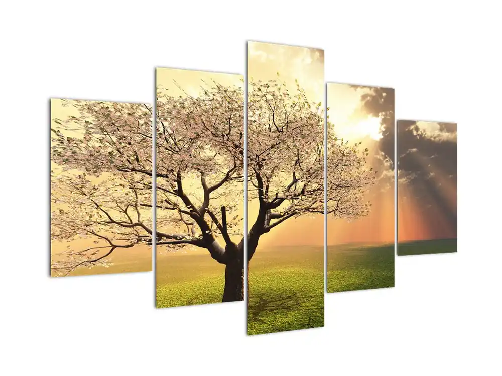 Niska cena Schilderij - Boom in het weiland