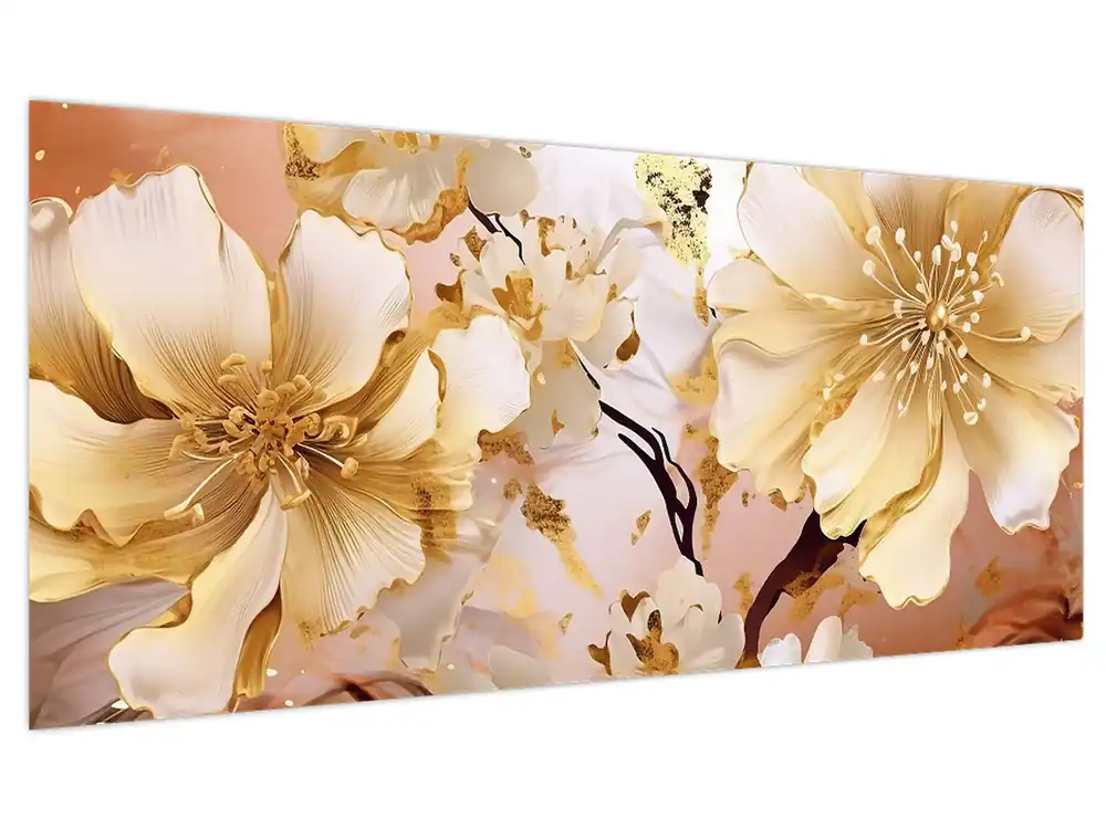 Kup teraz Schilderij - Gouden bloemen