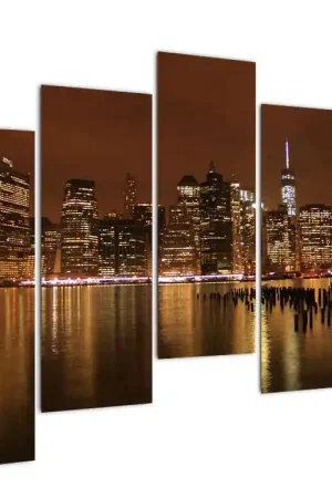 Schilderij - Stad bij nacht Szybka dostawa