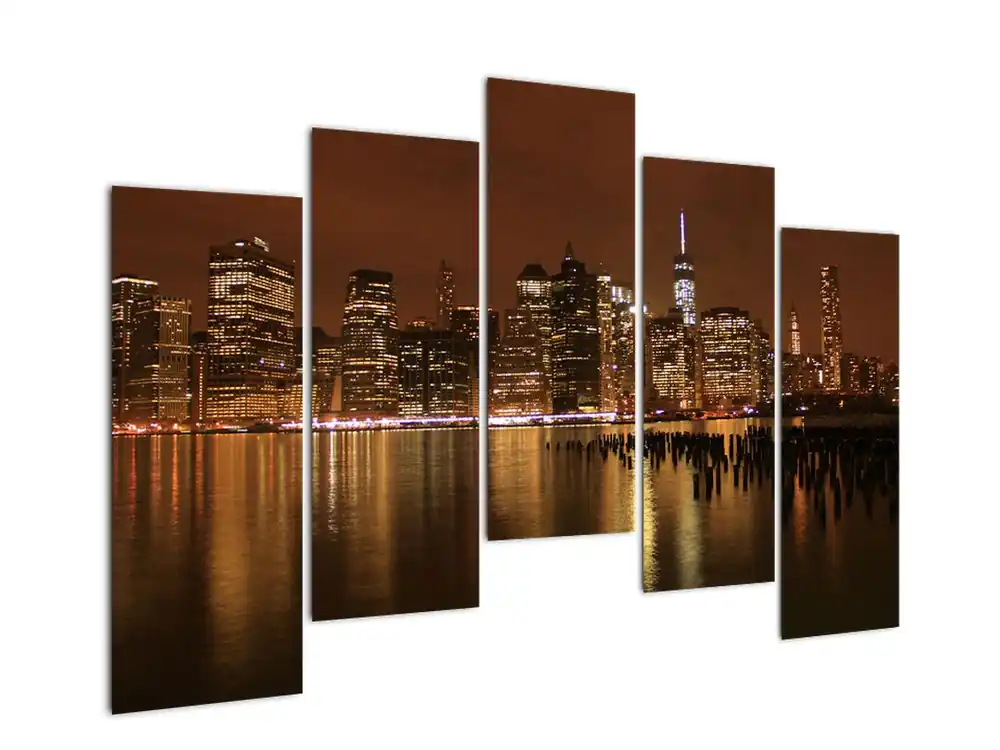 Schilderij - Stad bij nacht Szybka dostawa