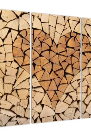 Schilderij - Hart van hout Bezpieczna płatność