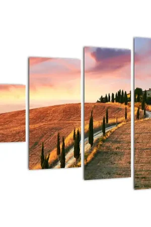 Schilderij - Huis op een heuvel, Toscanië, Italië Wyprzedaż