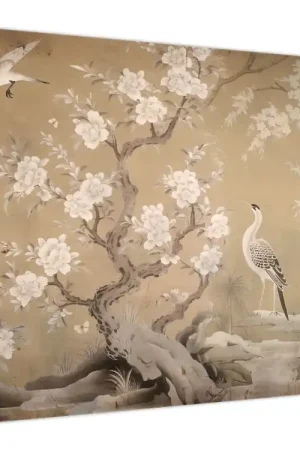 Schilderij - Japans landschap in cartoon Wyprzedaż