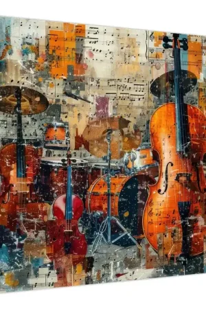 Schilderij - Muziekinstrumenten Ostatnia szansa