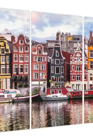 Niska cena Schilderij - Amsterdam, danshuizen