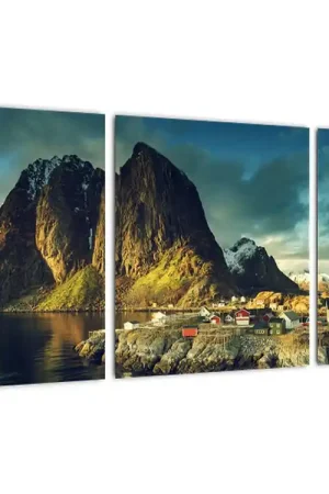 Oferta limitowana Schilderij - Vissersdorp in Noorwegen