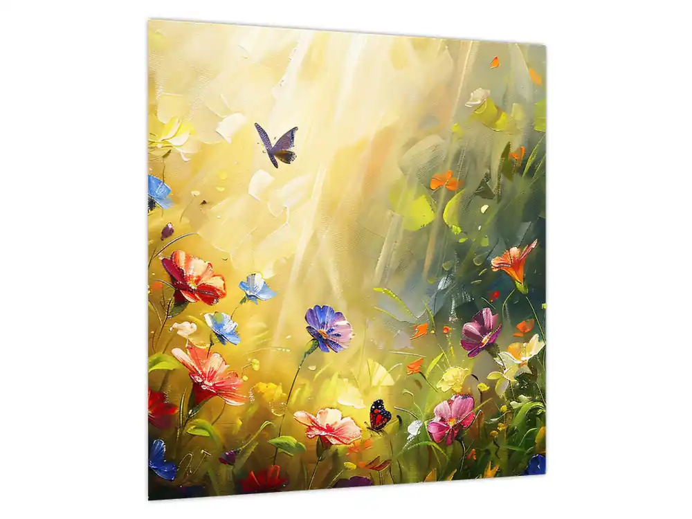 Schilderij - Bloemenweide in de lente, schilderij Zwrot pieniędzy