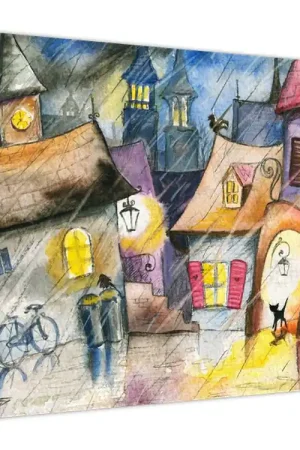 Wysoka jakość Schilderij - Regenavond