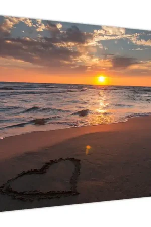 Oryginalny Schilderij - Hart in zand
