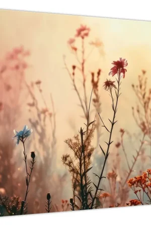 Schilderij - Wilde bloemen Premium