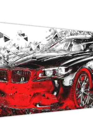 Niska cena Schilderij - Geschilderde auto in actie