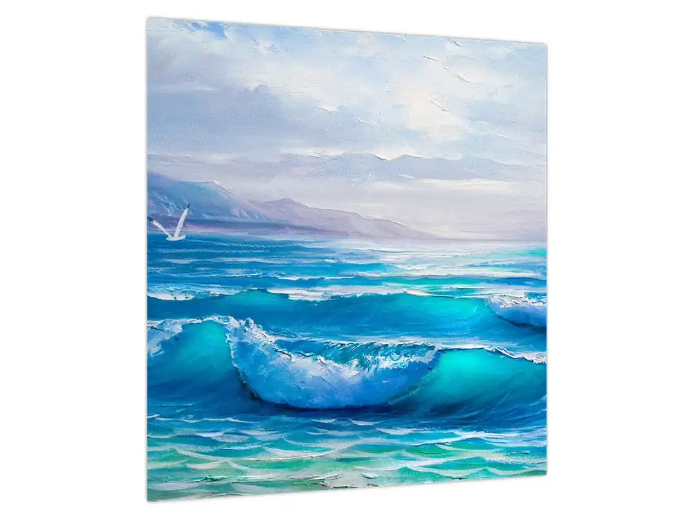 Ekspresowa dostawa Schilderij - Olieverfschilderij van de zee met meeuwen