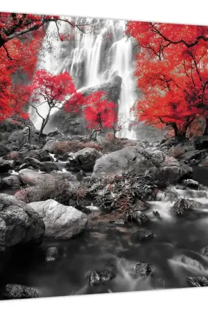 Szybka dostawa Schilderij - Watervallen in het herfstlandschap