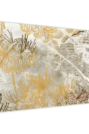 Schilderij - Vintage muur met bloemen Ostatnia szansa