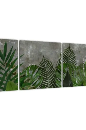 Schilderij - Betonnen muur met planten Najlepsza cena