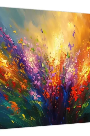 Schilderij - Abstractie van bloemen Najlepsza cena