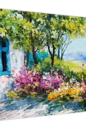 Oferta limitowana Schilderij - Voortuin, olieverfschilderij