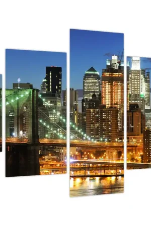 Niska cena Schilderij - Brug met New York