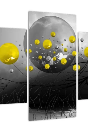 Szybka dostawa Schilderij - Gele abstracte ballen