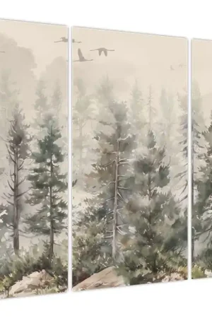 Schilderij - Dennenbos I., aquarel Szybka dostawa