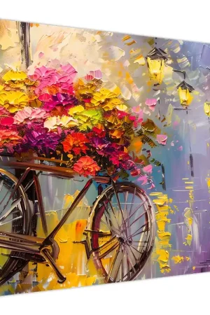 Schilderij - Wiel met bloemen Ostatnia szansa