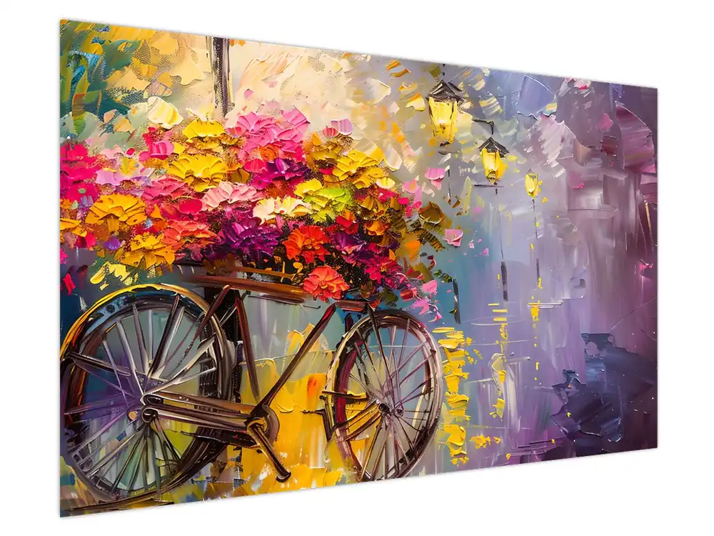 Schilderij - Wiel met bloemen Ostatnia szansa