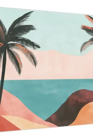 Schilderij - Palmbomen bij zee Promocja