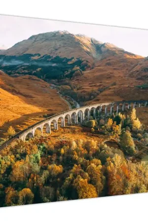 Promocja Schilderij - Brug in dal, Schotland