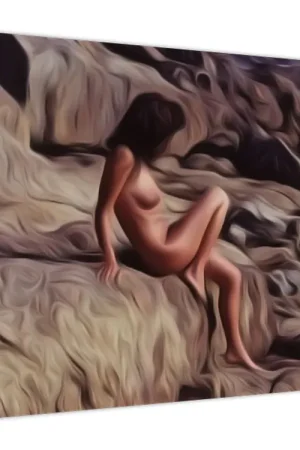 Schilderij - Geschilderde vrouw Ekspresowa dostawa