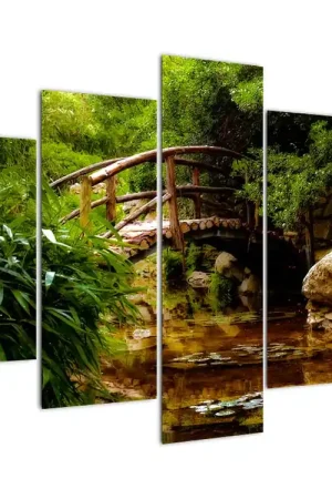 Rabat Schilderij - Brug over een riviertje