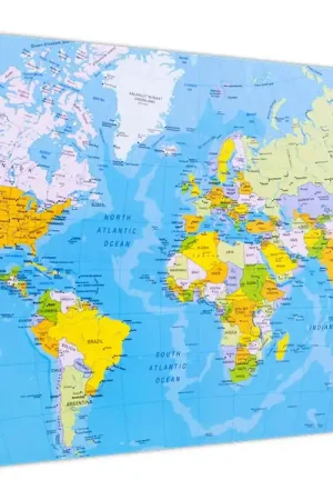 Tani Schilderij - Wereldkaart