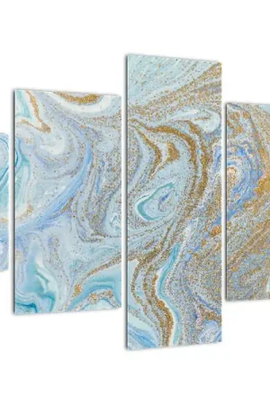 Szybka dostawa Schilderij -Blauwe marmer