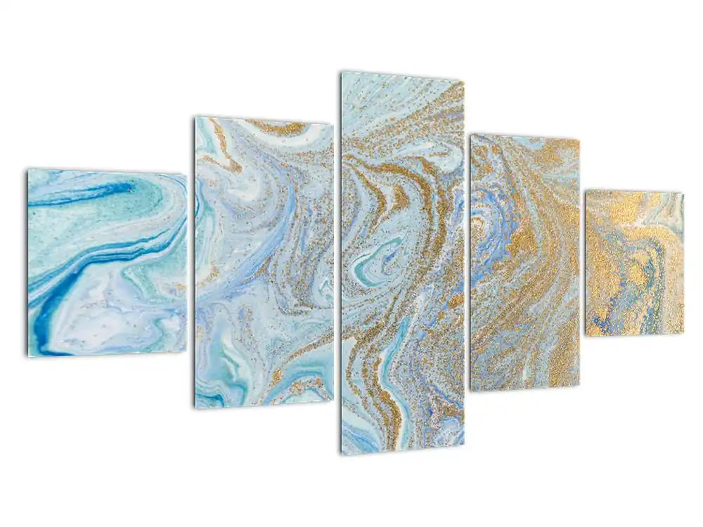 Szybka dostawa Schilderij -Blauwe marmer