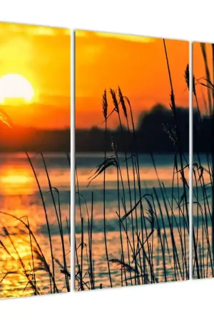 Oferta Schilderij - Zonsondergang boven het meer