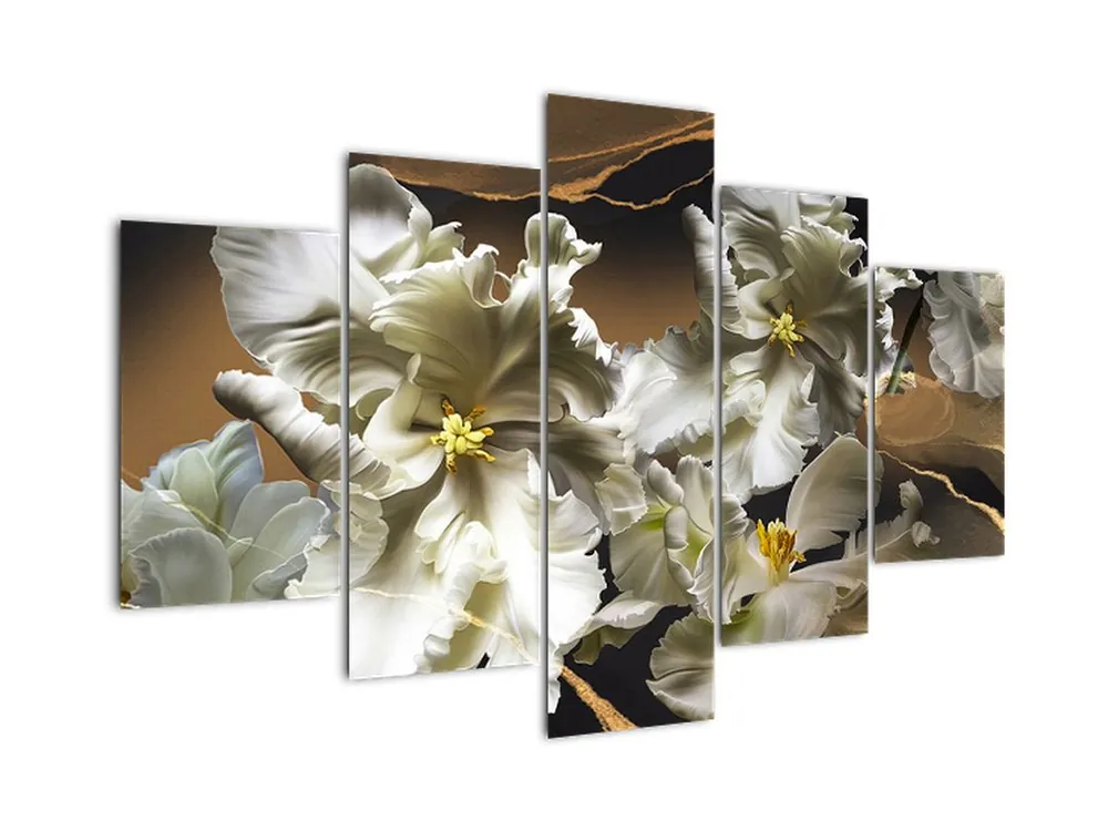 Oferta Schilderij - Orchideeën op een marmeren achtergrond