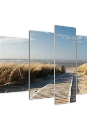 Schilderij - Zandstrand op het eiland Langeoog, Duitsland Oryginalny